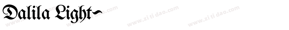 Dalila Light字体转换
